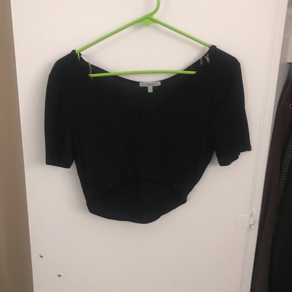 Black Charlotte Russe crop top
